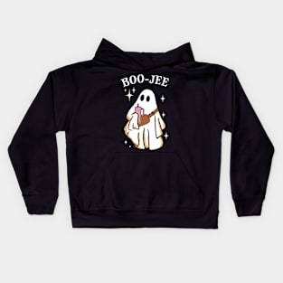 Funny Boo-Jee Spooky Season Ghost Halloween Kids Hoodie